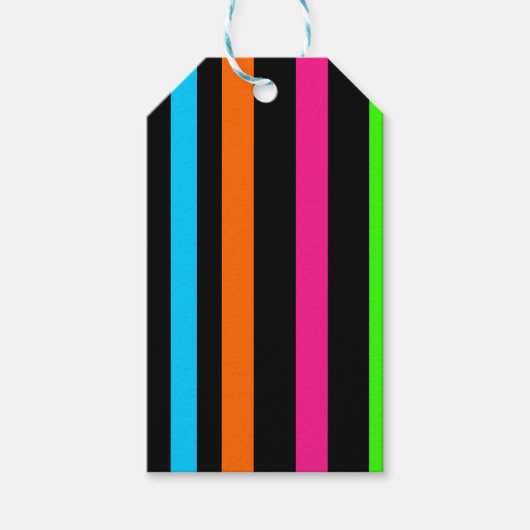 Neon strepen cadeaulabel (Voorkant)