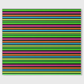 Neon strepen cadeaupapier (Vlak)