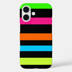 Neon strepen iPhone 16 hoesje