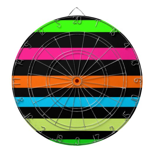 Neon strepen dartbord (Voorkant)