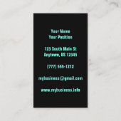 Neon strepen en rondingen visitekaartje (Achterkant)