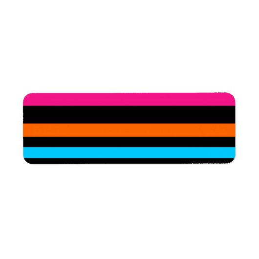 Neon strepen etiket (Voorkant)