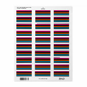 Neon strepen etiket (Full Sheet)