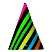 Neon strepen feesthoedjes (Rechts)