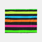 Neon strepen fleece deken (Voorkant (Horizontaal))
