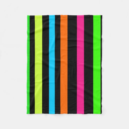 Neon strepen fleece deken (Voorkant)