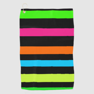 Neon strepen golfhanddoek