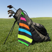 Neon strepen golfhanddoek (Groen)