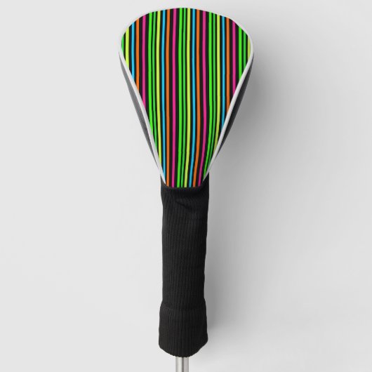 Neon strepen golfheadcover (Voorkant)