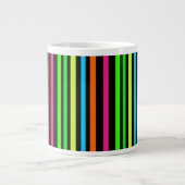 Neon strepen grote koffiekop (Voorkant)