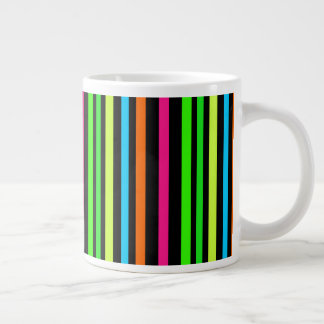 Neon strepen grote koffiekop