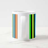 Neon strepen grote koffiekop (Achterkant)