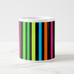 Neon strepen grote koffiekop