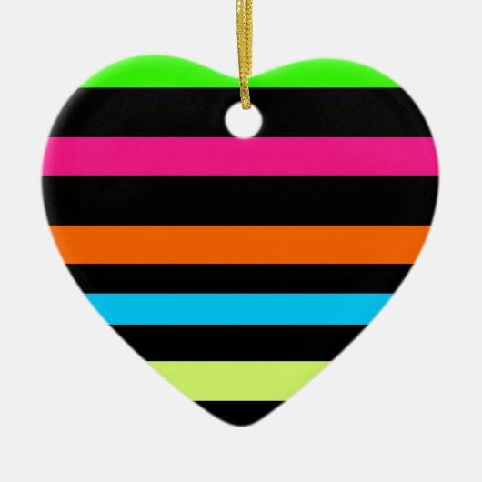 Neon strepen keramisch ornament (Voorkant)