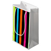 Neon strepen klein cadeauzakje (Voorkant Gekanteld)