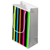 Neon strepen klein cadeauzakje (Achterkant Gekanteld)
