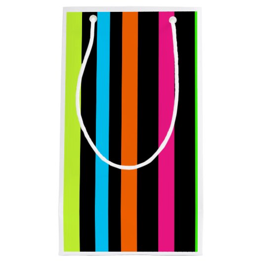 Neon strepen klein cadeauzakje (Voorkant)