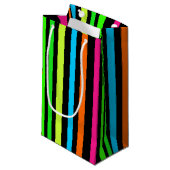 Neon strepen klein cadeauzakje (Voorkant Gekanteld)