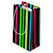 Neon strepen klein cadeauzakje (Achterkant Gekanteld)