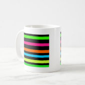 Neon strepen koffiemok (Voorkant links)