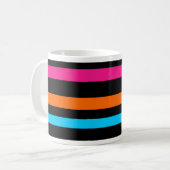 Neon strepen koffiemok (Voorkant links)