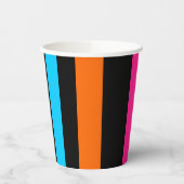 Neon strepen papieren bekers (Links)