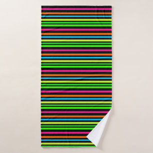 Neon Strepen Patroon Badhanddoek