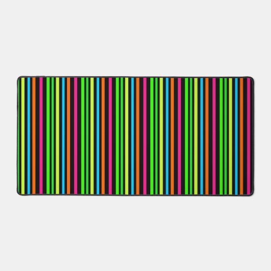 Neon Strepen Patroon Bureaumat (Voorkant)