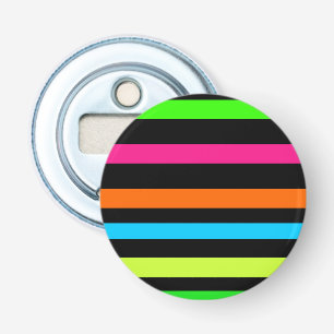 Neon Strepen Patroon Button Flesopener