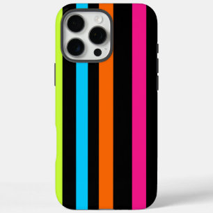 Neon Strepen Patroon iPhone 16 Pro Max Hoesje