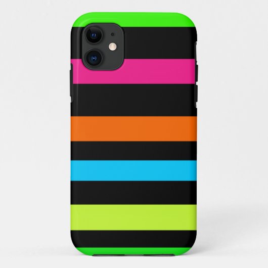 Neon Strepen Patroon Case-Mate iPhone Case (Achterkant)