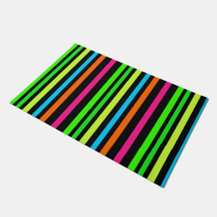Neon Strepen Patroon Deurmat