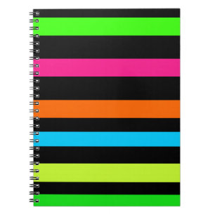 Neon Strepen Patroon Notitieboek