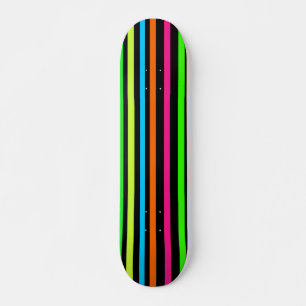 Neon Strepen Patroon Persoonlijk Skateboard