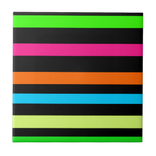 Neon Strepen Patroon Tegeltje