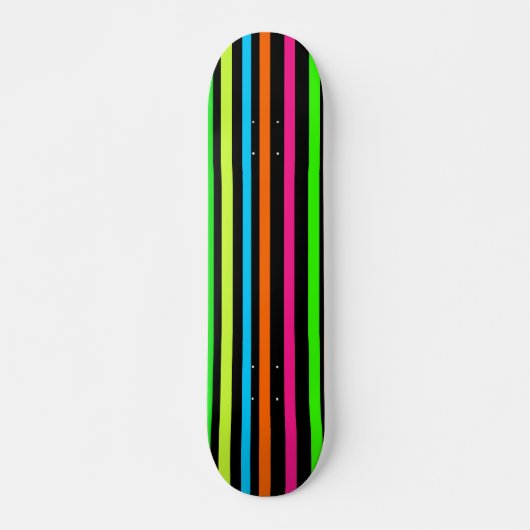 Neon strepen persoonlijk skateboard (Voorkant)