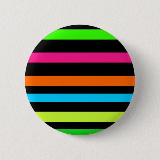 Neon strepen ronde button 5,7 cm (Voorkant)