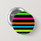Neon strepen ronde button 5,7 cm (Voorkant /achterkant)