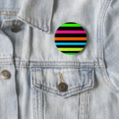 Neon strepen ronde button 5,7 cm (In situ)