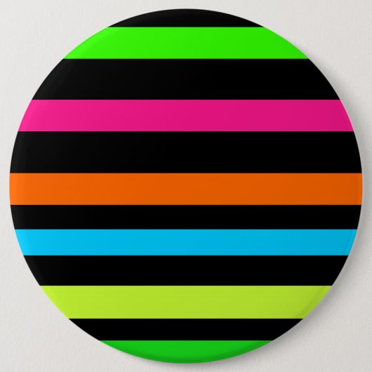 Neon strepen ronde button 6,0 cm (Voorkant)