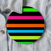 Neon strepen ronde button 6,0 cm (In situ)