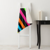 Neon strepen sherpa deken (In situ)