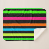 Neon strepen sherpa deken (Voorkant (horizontaal))