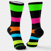 Neon strepen sokken (Gebogen)