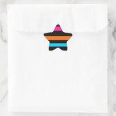 Neon strepen ster sticker (Tas)