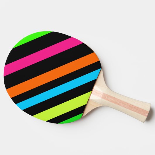 Neon strepen tafeltennisbatje (Zijkant)