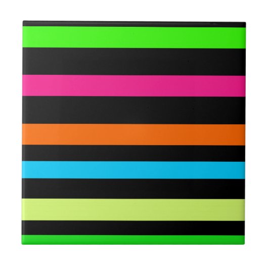 Neon strepen tegeltje (Voorkant)