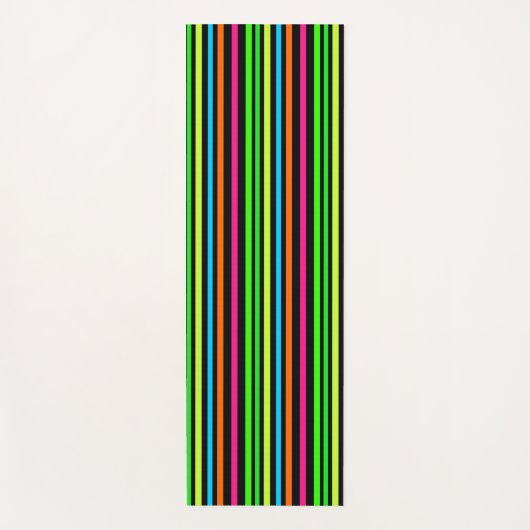 Neon strepen yogamat (Voorkant)