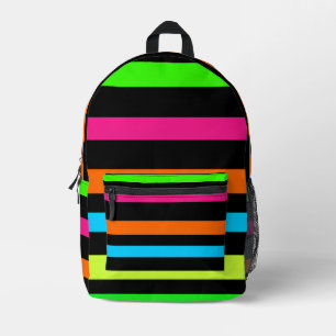 Neon Strepenpatroon Bedrukte Rugzak
