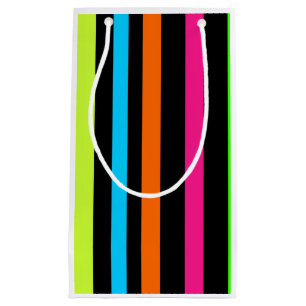 Neon Strepenpatroon Klein Cadeauzakje